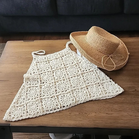 Vici POL Crochet Patchwork Cami Boho Top Women's Size S - Picture 3 of 7